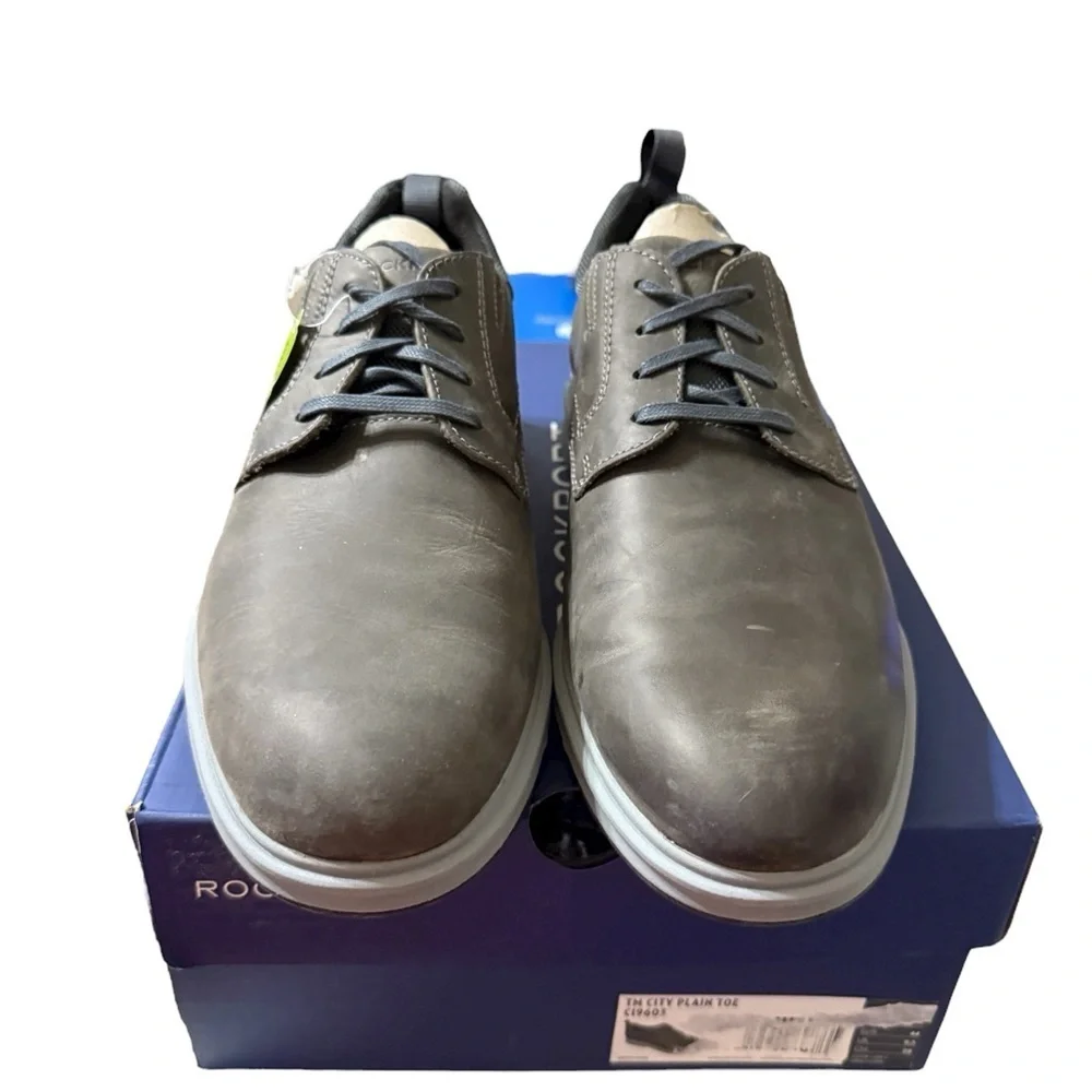 ROCKPORT Men’s Plain Toe Leather Shoes · Size 10
